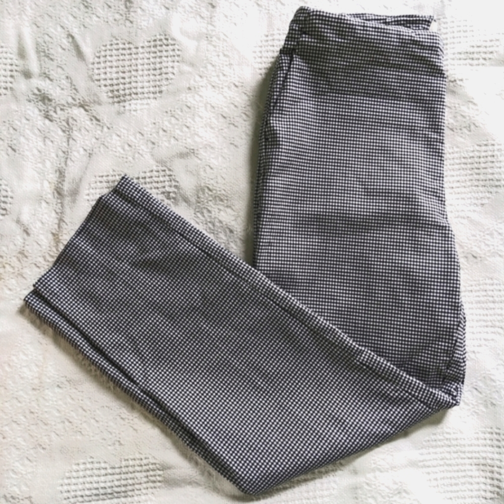 Rachel Zoe check pattern crop pants Sz 8